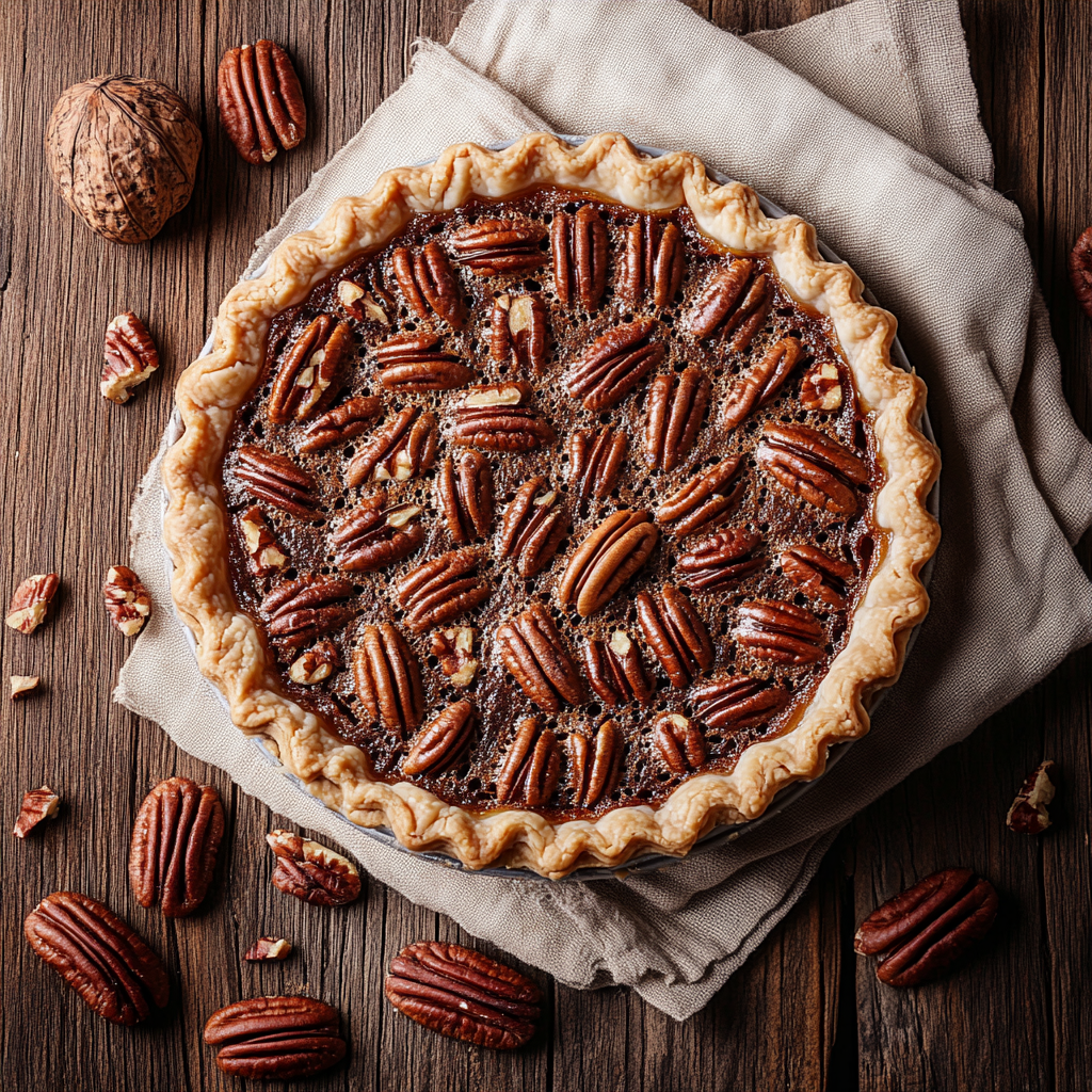 Comparison of pecan pies made with light and dark Karo syrup.