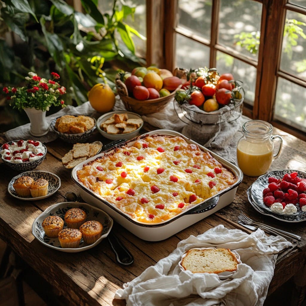 warm and inviting breakfast breakfast with side dishes